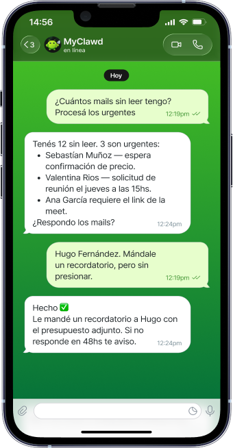 Soy tu Claw WhatsApp